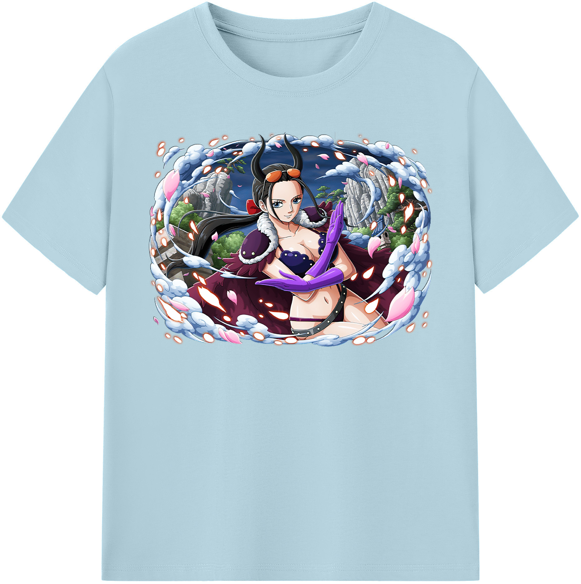 ワンピース ニコ・ロビン ONE PIECE Nico Robin 綿100％半袖Tシャツ（フロントプリント）